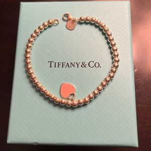 Tiffany bracelet with pink heart
